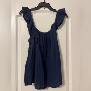 🌻SALE 5/$50 or 10/$75🌻 Vineyard Vines Navy Blue Ruffle Top